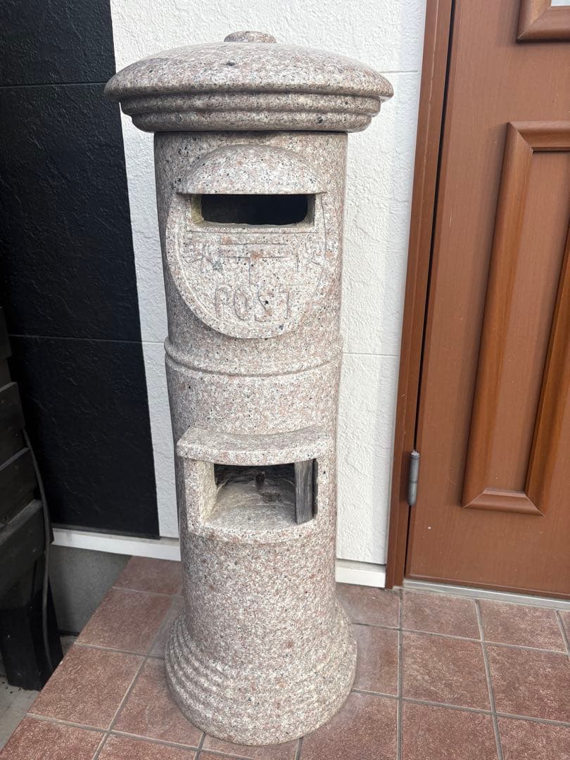 石材製 郵便ポスト型 装飾品 約90cm