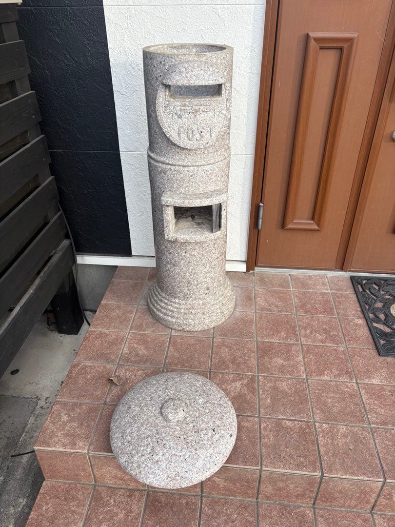 石材製 郵便ポスト型 装飾品 約90cm