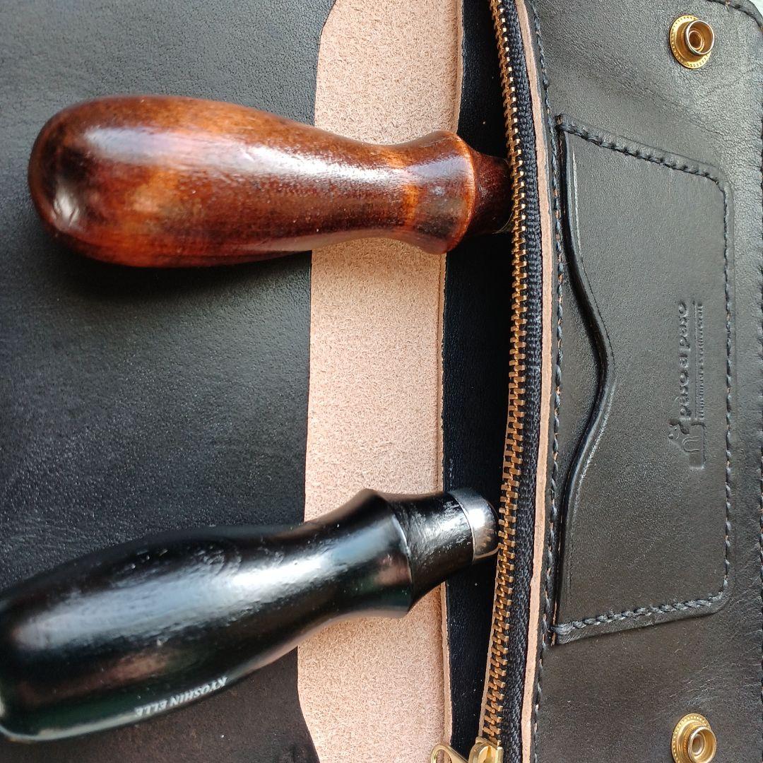 トラッカーウォレット　ロング　茶芯　ハンドメイド