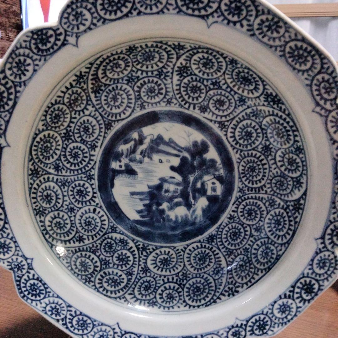 蛸唐草 富貴長春 輪花皿 当時物