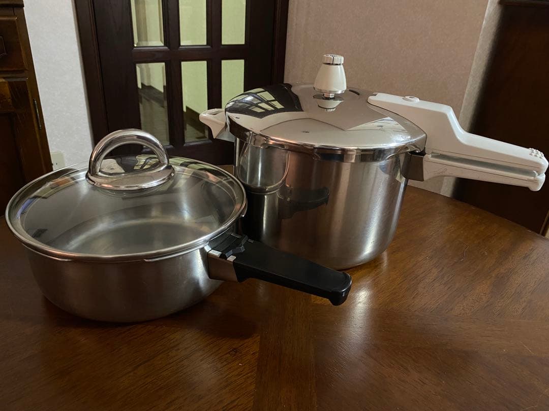 アサヒ軽金属 活力鍋 圧力鍋 ステンレス製 中型セット