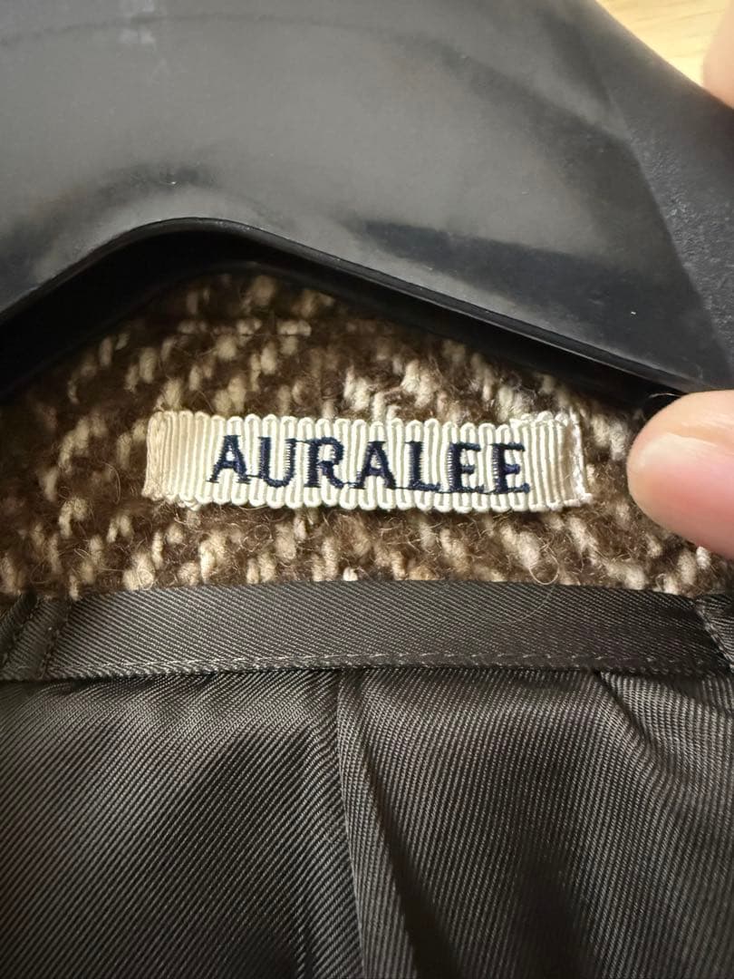 オーラリー　WOOL ALPACA HERRINGBONE TWEED COAT