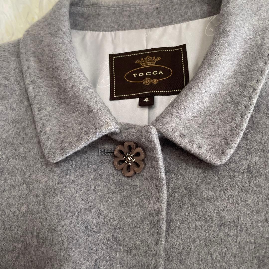 本日限定価格TOCCA グレー ロングコート サイズ4 カシミヤ100%