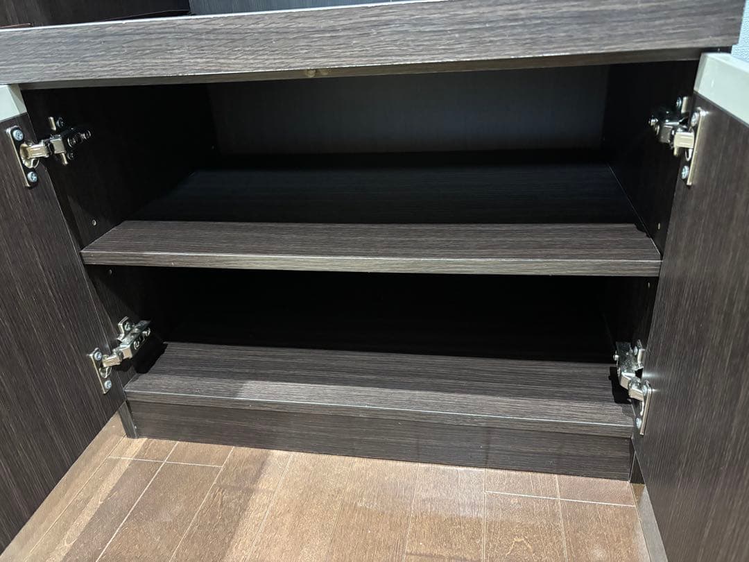 【幅60cm】レンジ台 食器棚 キッチンカウンター ニトリ ダークブラウン