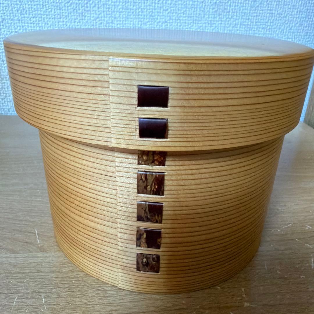 栗久　丸二段弁当　箱　新品　未使用