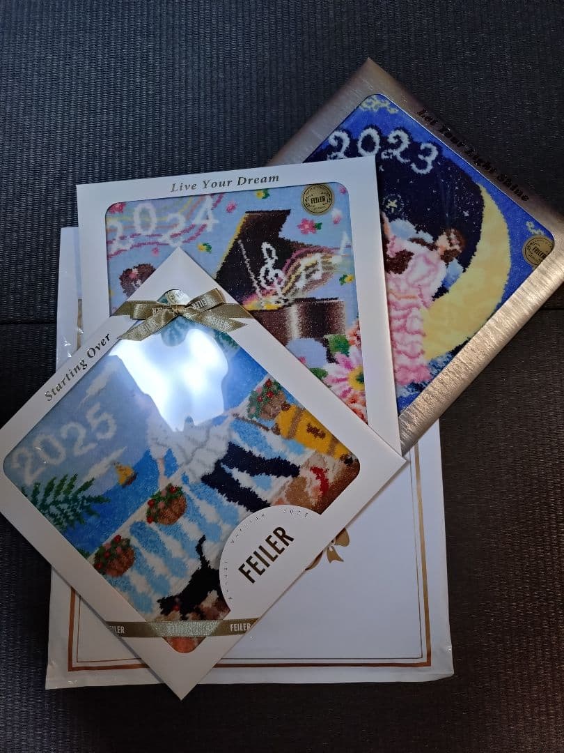 新品☆FEILER フェイラー　アニバーサリー タオルハンカチ✕３点セット