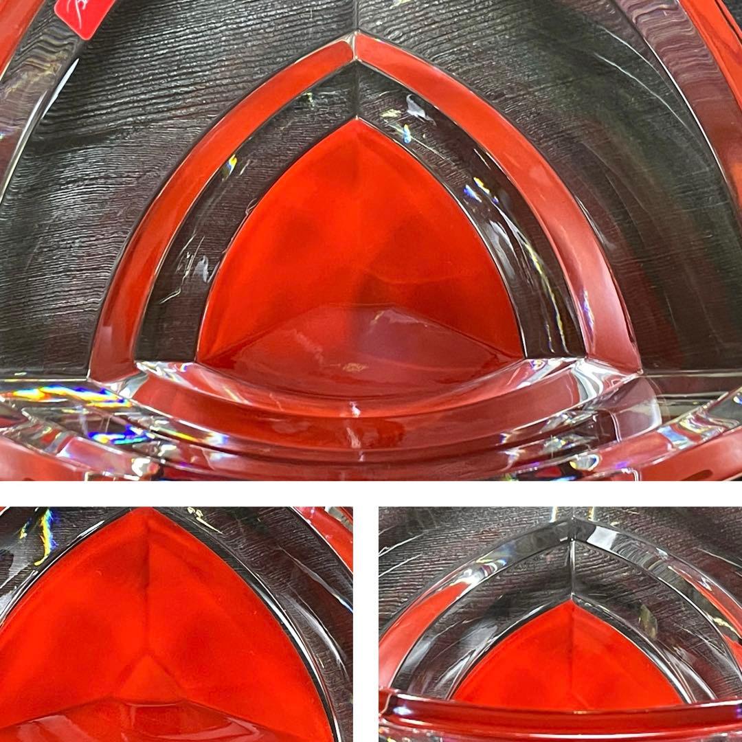 バカラ　カレイドスコープ　サラダボウル　レッド　未使用美品　箱付き