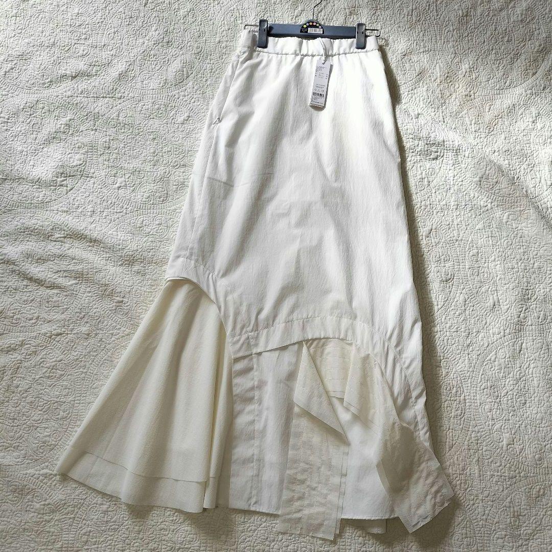 【新品】 UN3D. アンスリード レイヤーパーツスカート 白 ホワイト 36