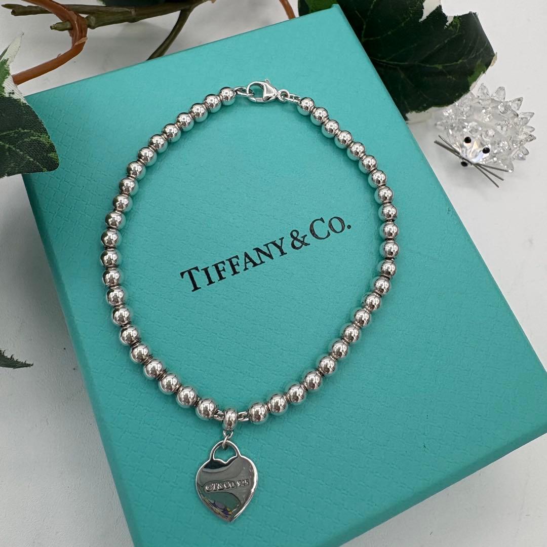 【新品仕上げ済】ティファニー　リターントゥハート　ブレスレット ボールチェーン