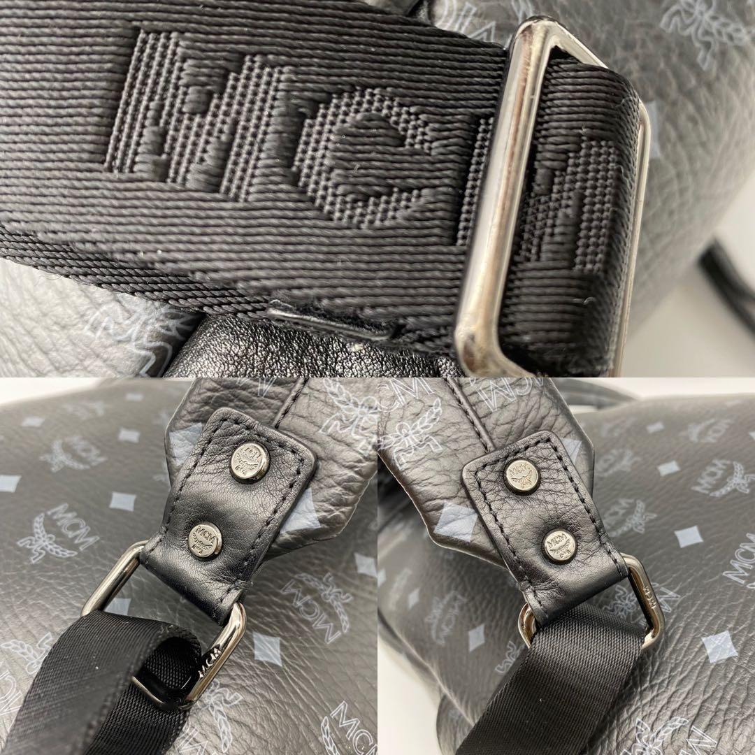MCM エムシーエム　バックパック リュック　スタッズ　レザー　本革　ブラック