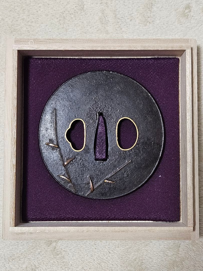 無銘　鷺図　鍔