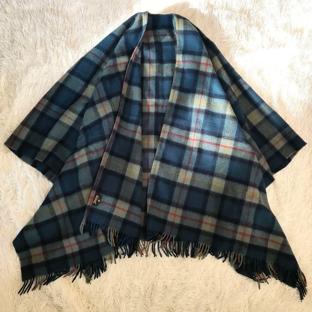 美品✨Johnstons of Elgin タータンチェック ビッグストール