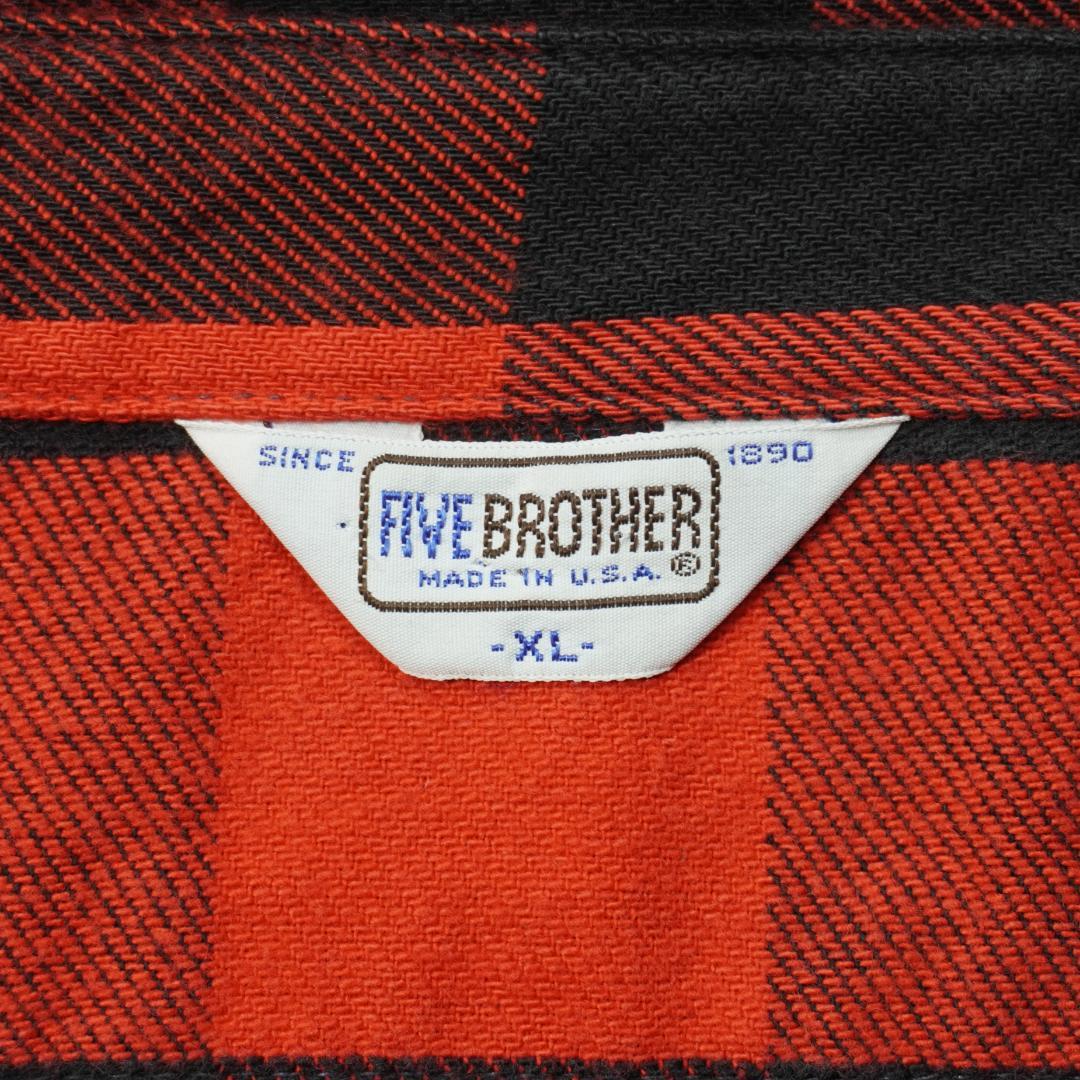 トップス FIVE BROTHER FLANNEL SHIRTS 1970s 1980s