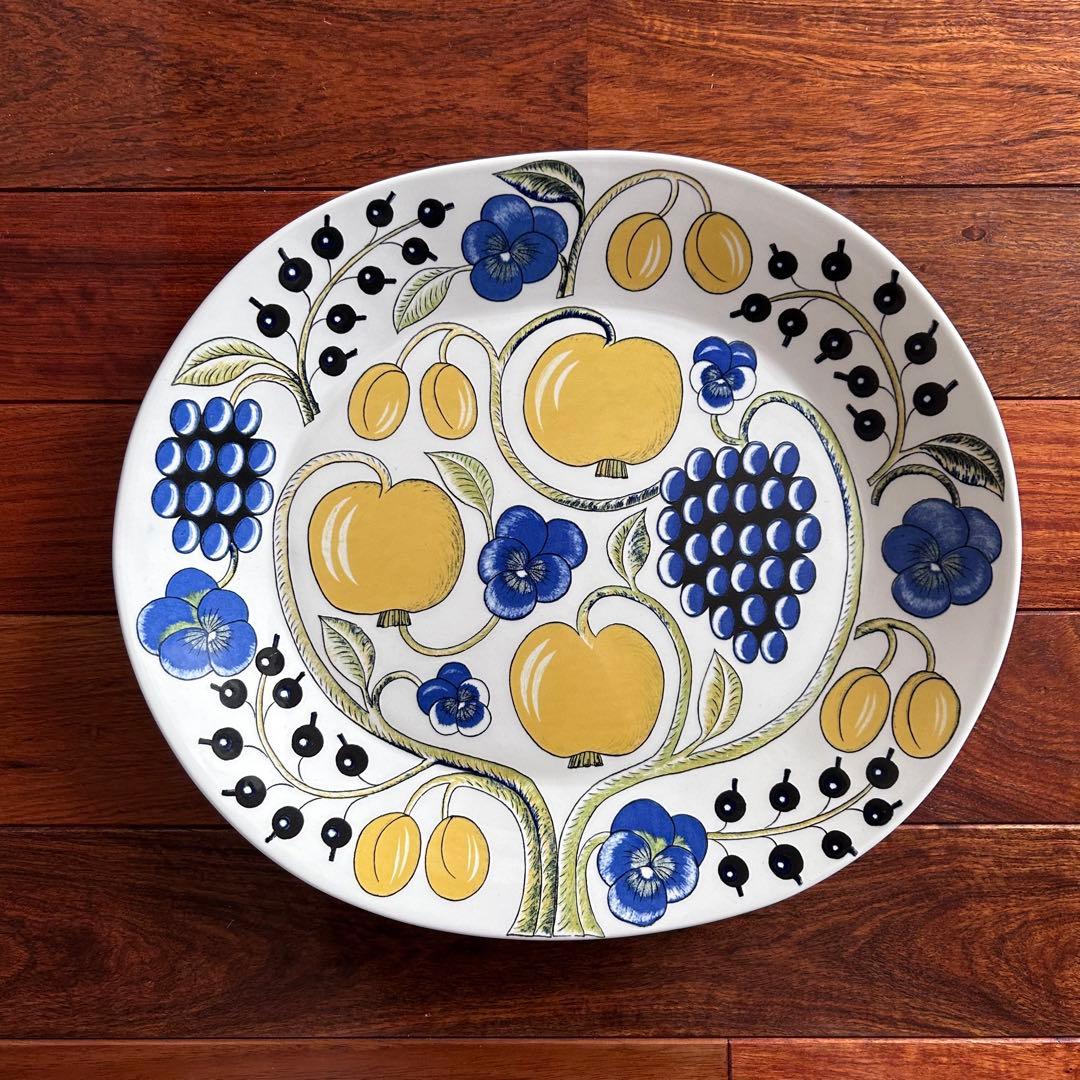 ARABIA パラティッシ 初期 ビオラ 大皿 35cm オーバルプレート