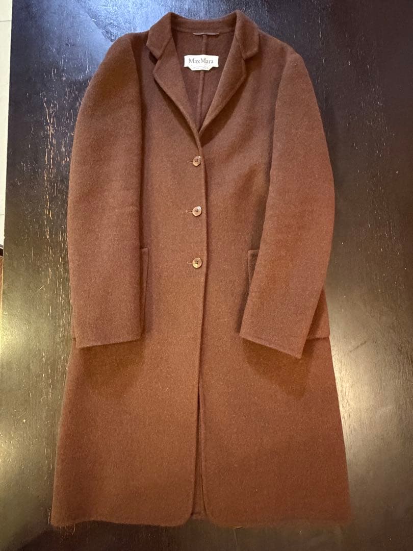 MaxMara ブラウン チェスターコート