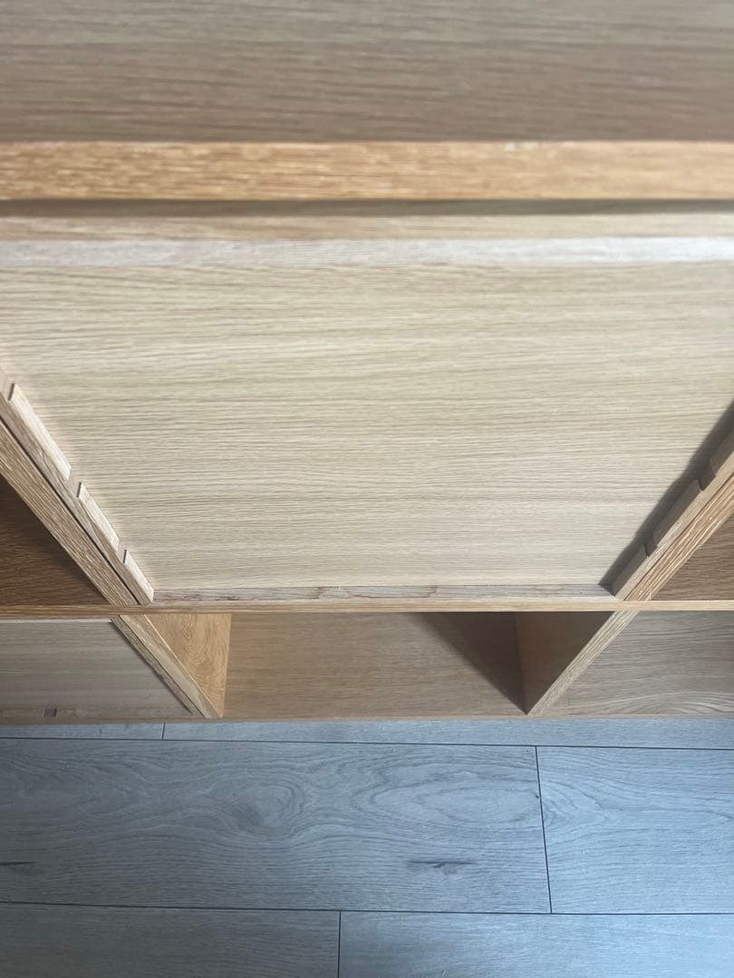 無印良品　スタッキングシェルフ 2段×4列、引き出しチェストセット（オーク材）