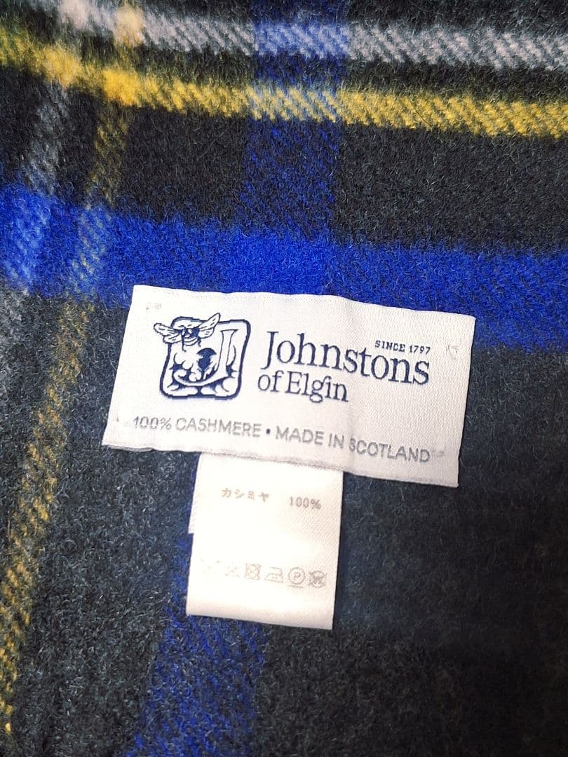 ジョンストンズ 大判 マフラー カシミヤ