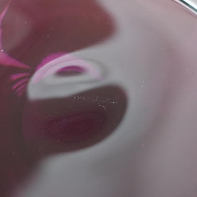 sghr スガハラ パレット 変形プレート ワインレッド ガラス