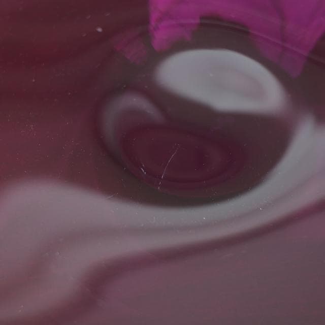 sghr スガハラ パレット 変形プレート ワインレッド ガラス