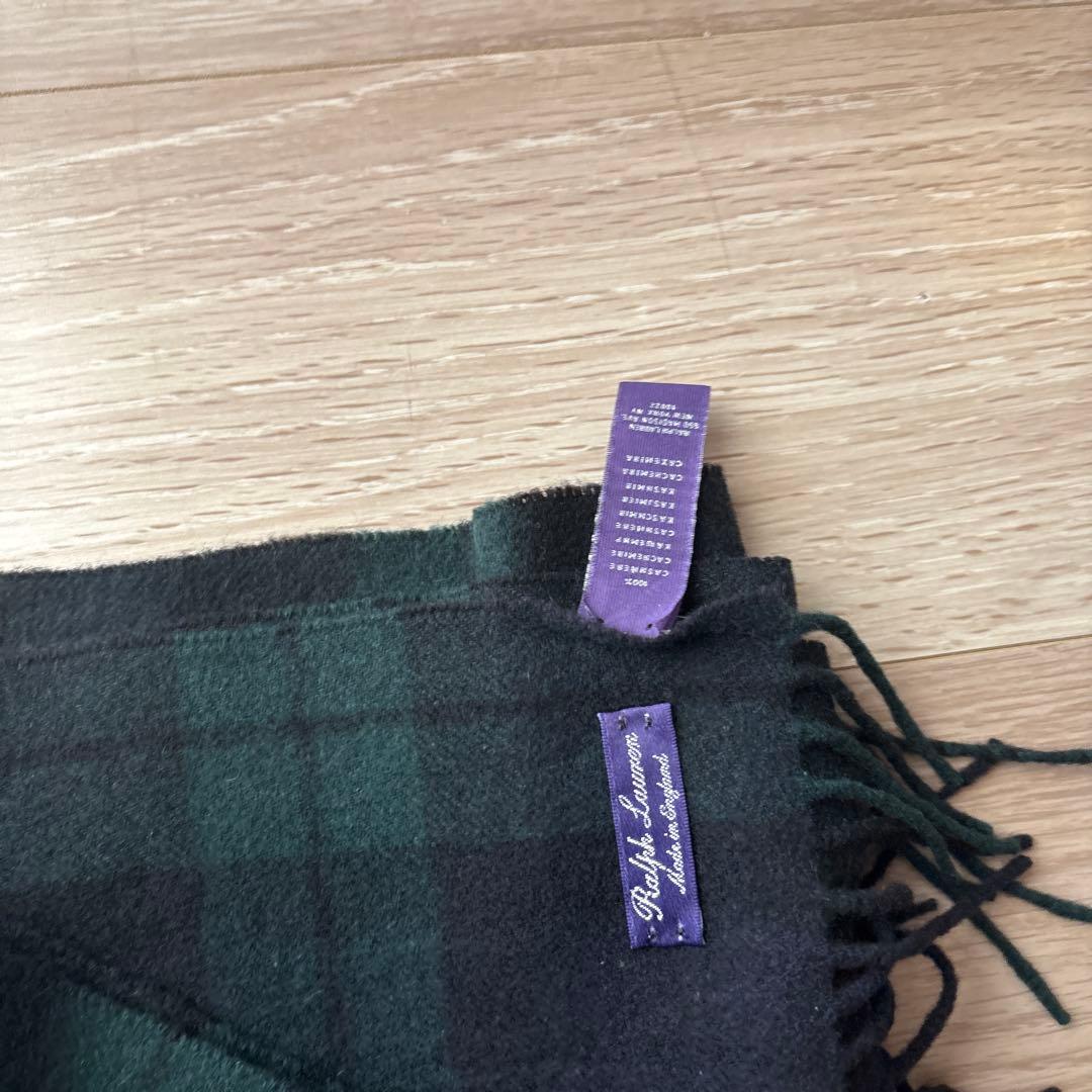 ラルフローレン パープルレーベル マフラー カシミヤ 100%