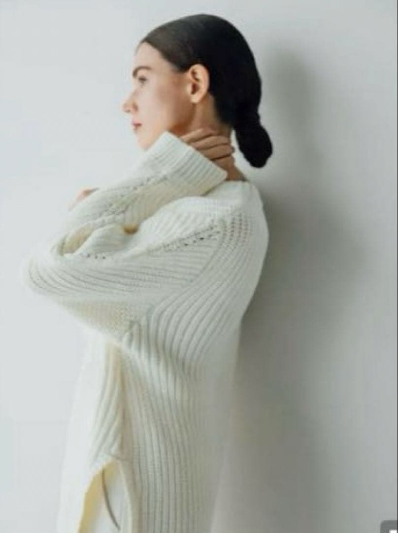 ella_selectshopエラ♡ラウンドヘムニット アイボリー