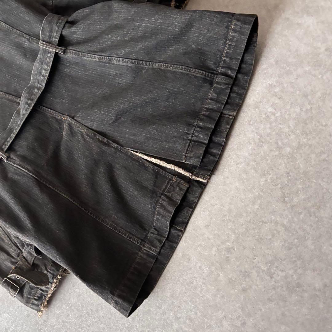 【ブラックフライデー価格】archiveデニムベルトコートギミックグランジY2K
