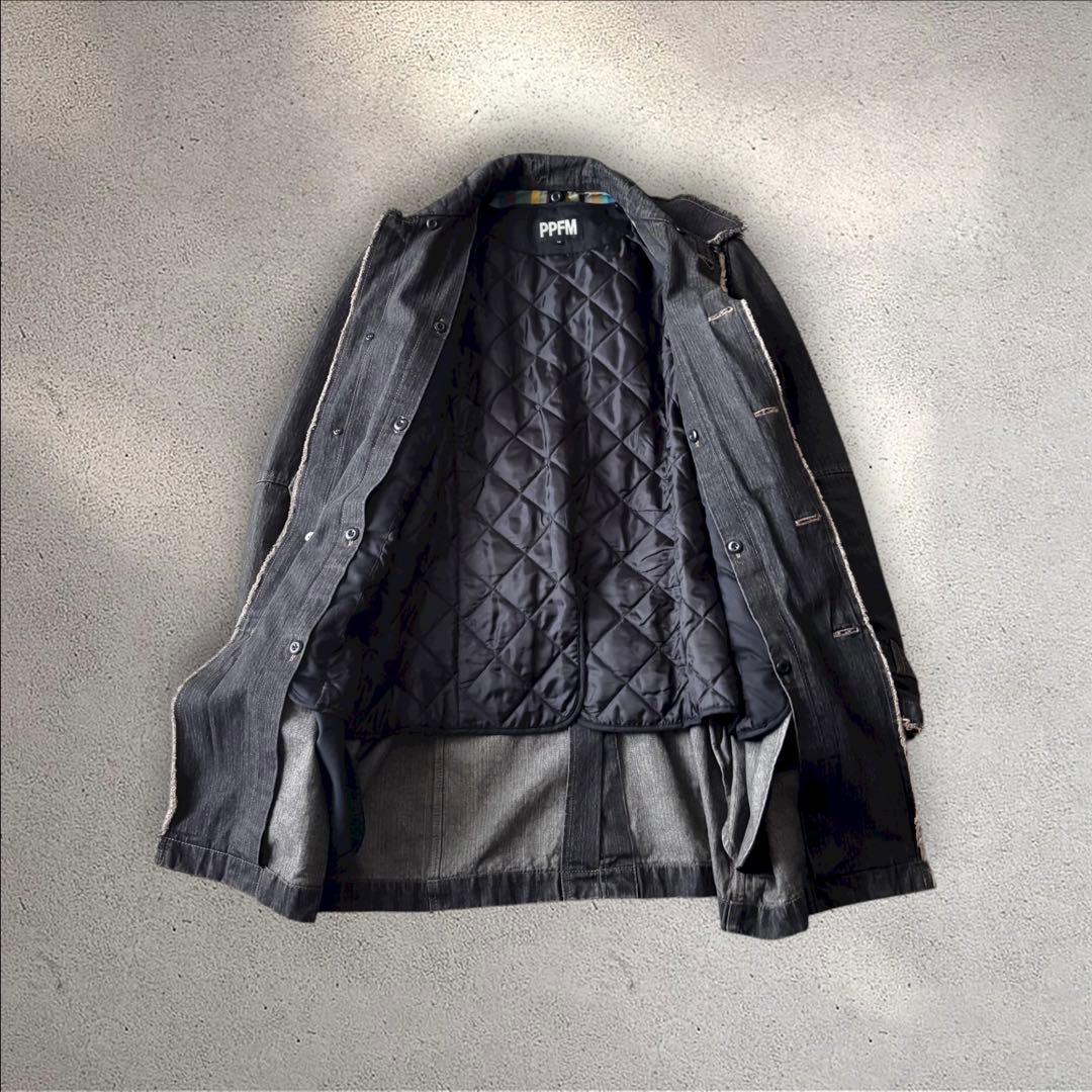 【ブラックフライデー価格】archiveデニムベルトコートギミックグランジY2K