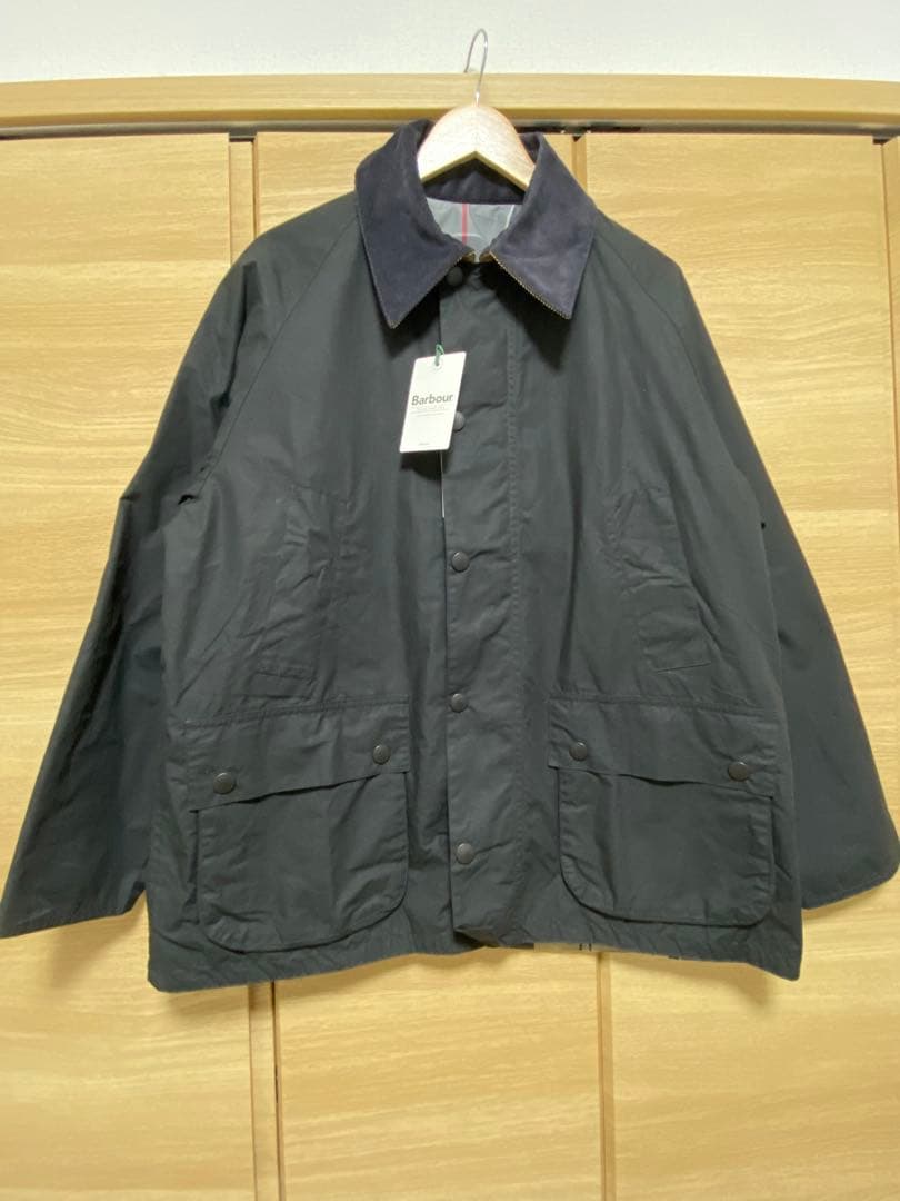 Barbour ブラック　リバーシブル　ナイロンジャケット コーデュロイ襟　40