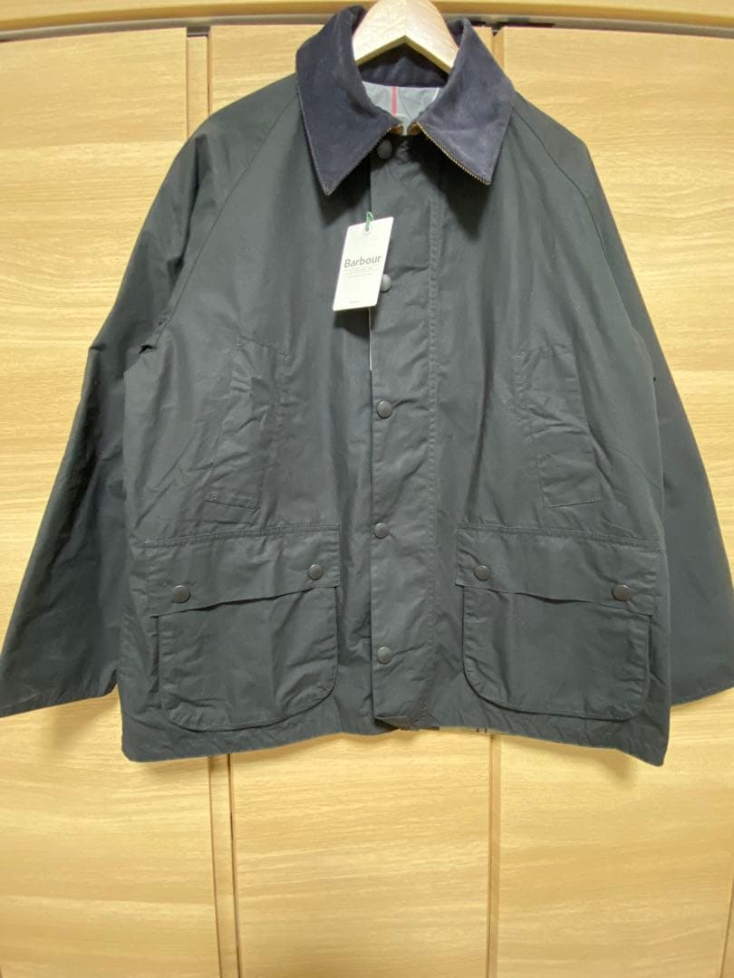 Barbour ブラック　リバーシブル　ナイロンジャケット コーデュロイ襟　40