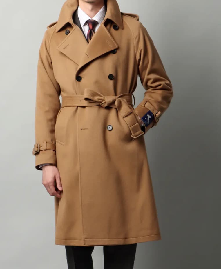 ユニバーサルランゲージ ピュアカシミア トレンチコート 今季 新作 サイズM