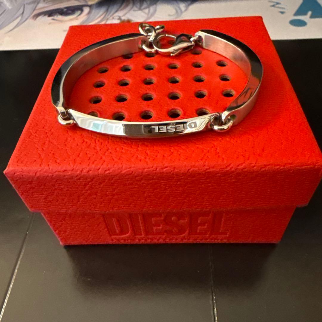 DIESEL シルバー ステンレスブレスレット