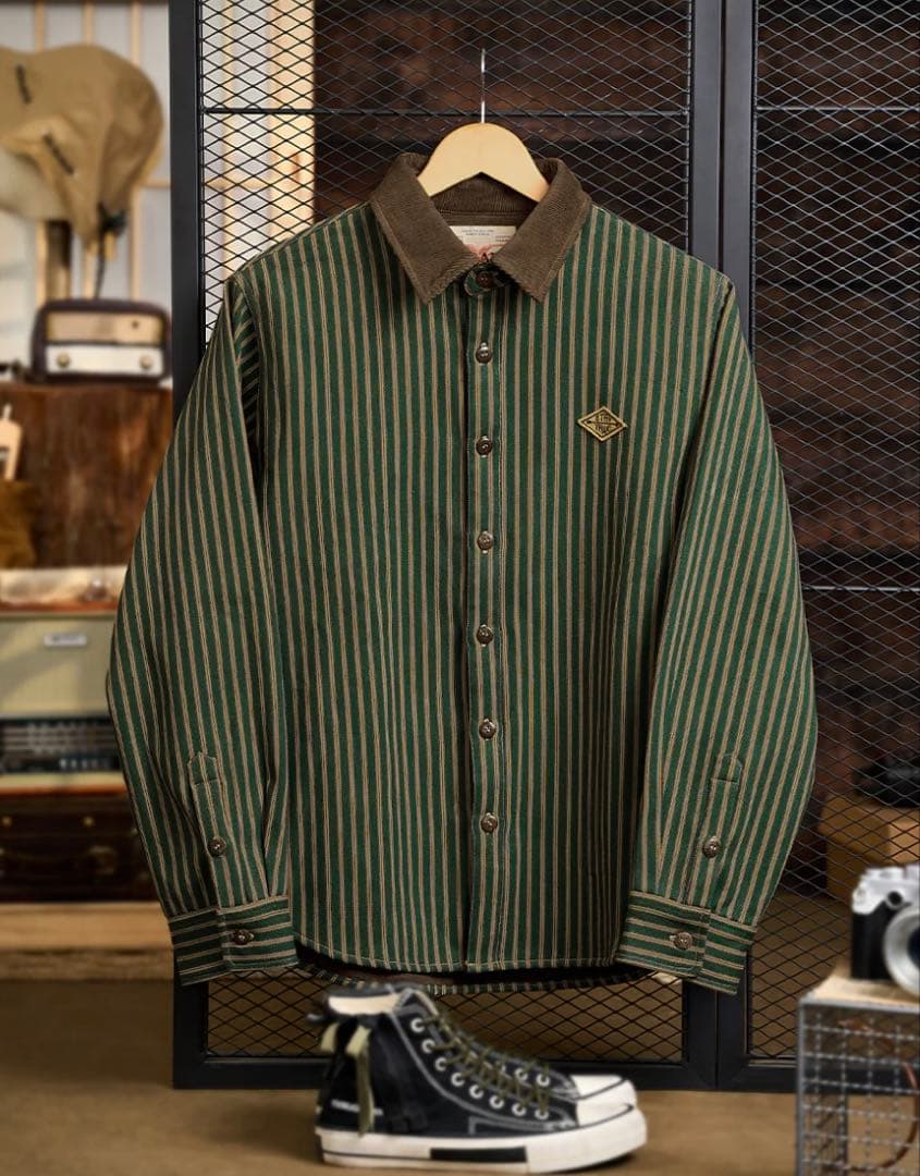 【新品未使用】KARAKU ストライプシャツ