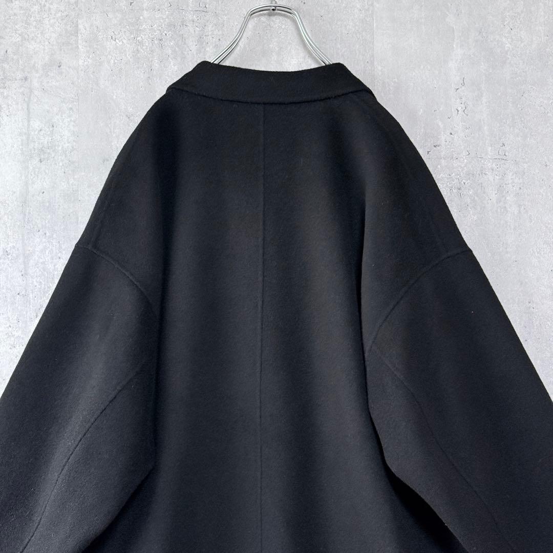 エバーネイビー evernavy リバーロングコクーンコート ブラック M