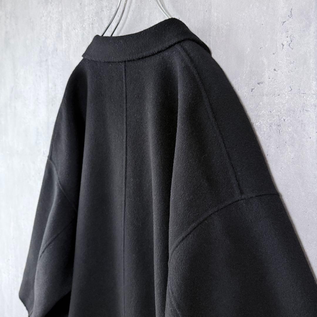 エバーネイビー evernavy リバーロングコクーンコート ブラック M