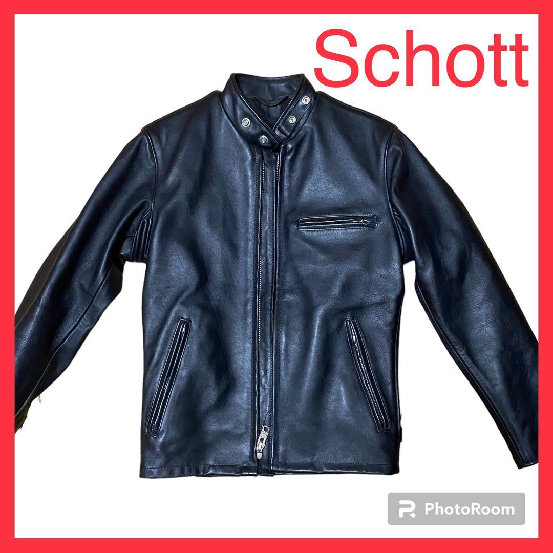 美品　Schott ショット ライダースジャケット　革ジャン USA製