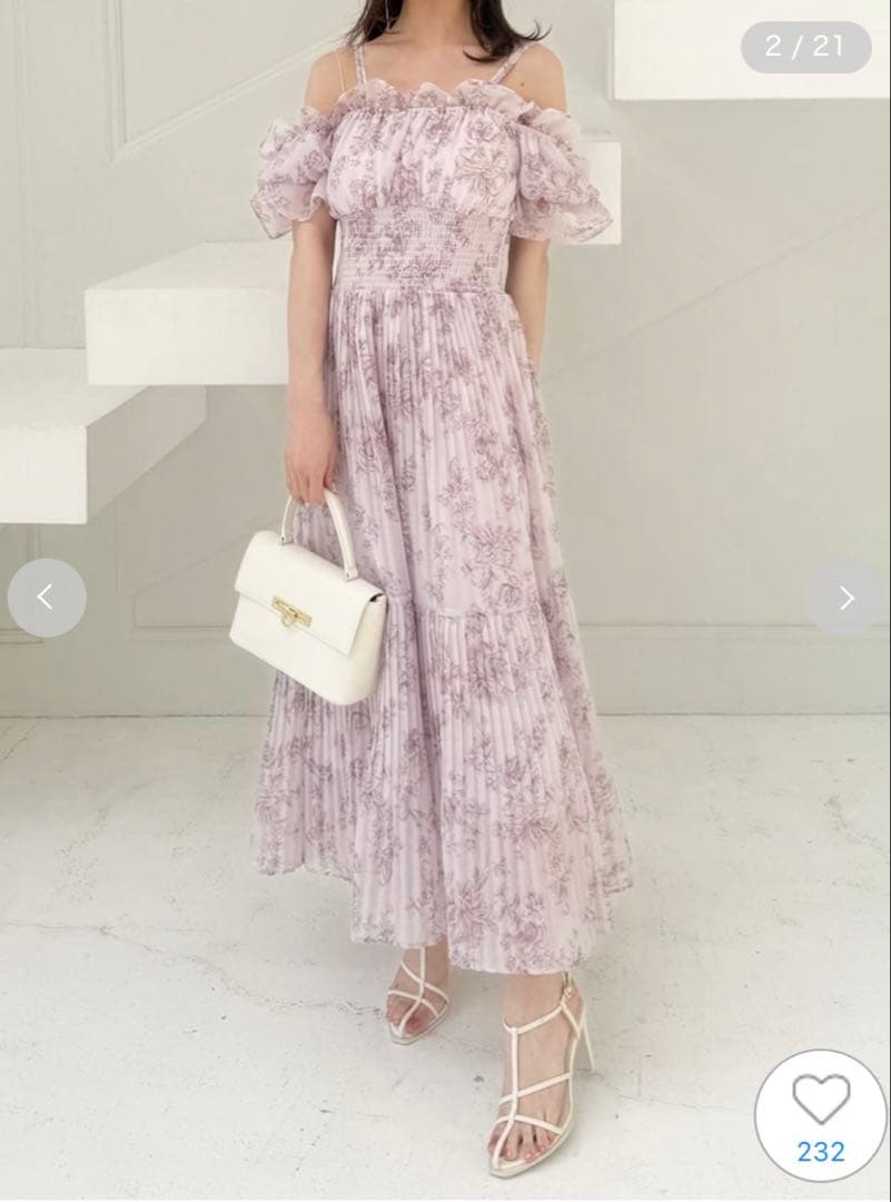 【AYA☆】SNIDEL オフショルダー マキシワンピース