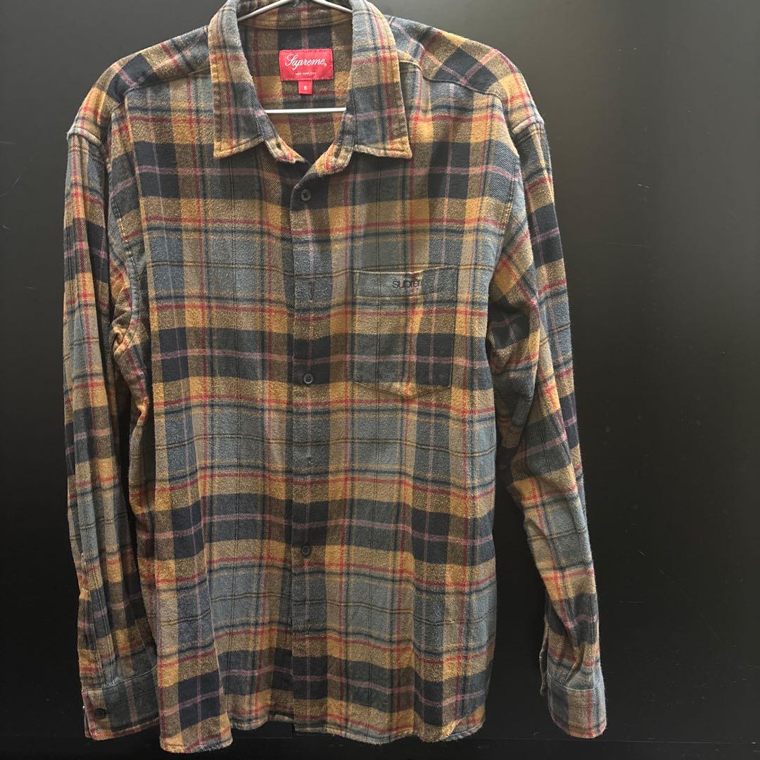 トップス Supreme plaid flannel shirt S