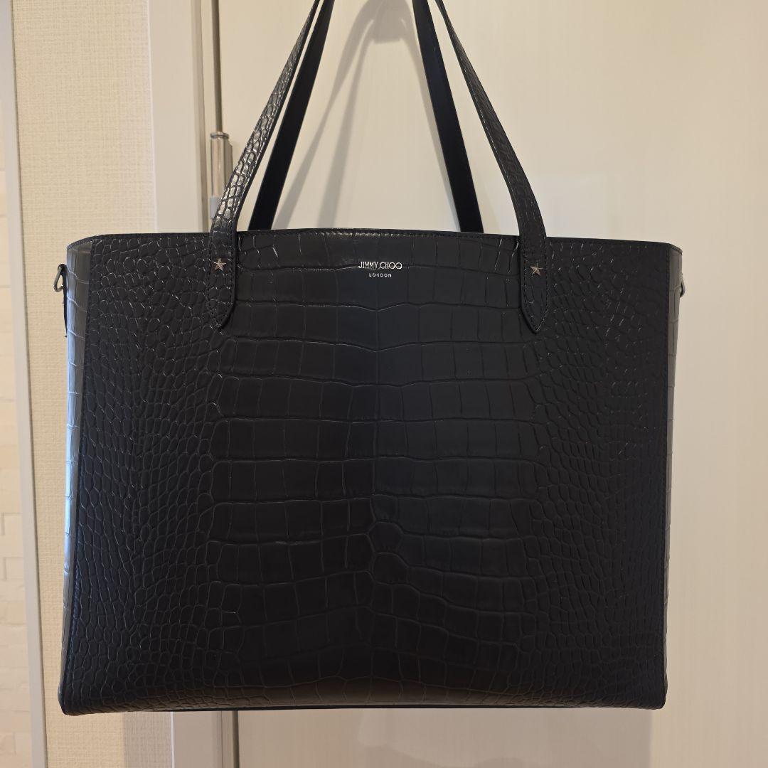 JIMMY CHOO クロコ型押しトートバッグ