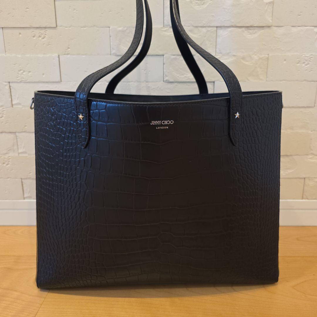JIMMY CHOO クロコ型押しトートバッグ