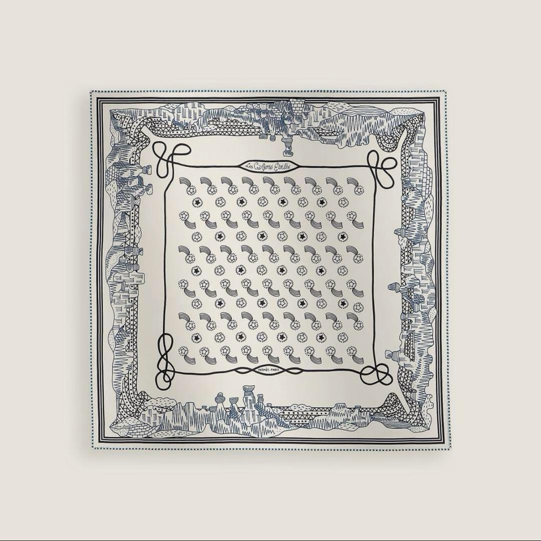 P*中様 【新品未使用】シルクバンダナ　星降る渓谷 ホワイト