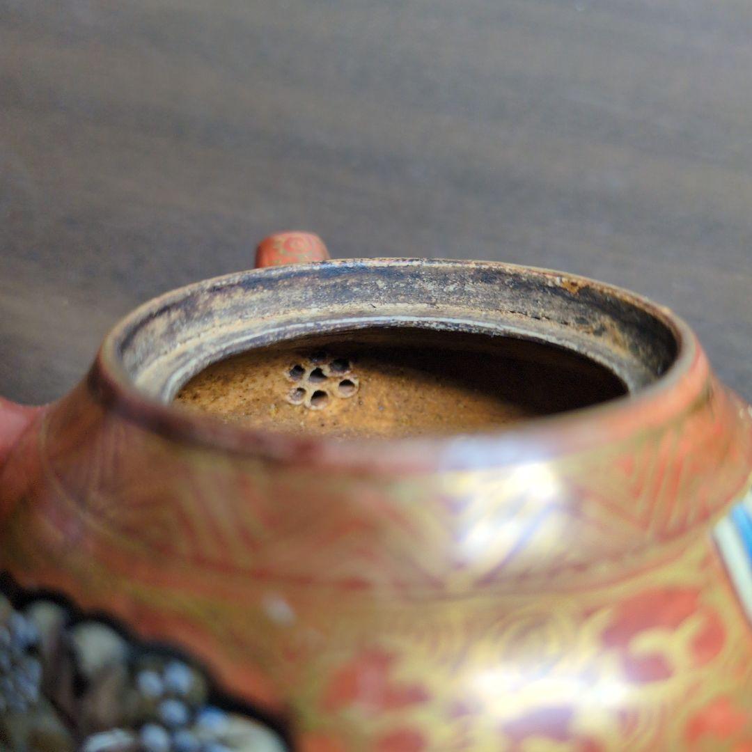 時代 九谷 庄三 金彩色絵 花唐人文 茶器揃 箱付き