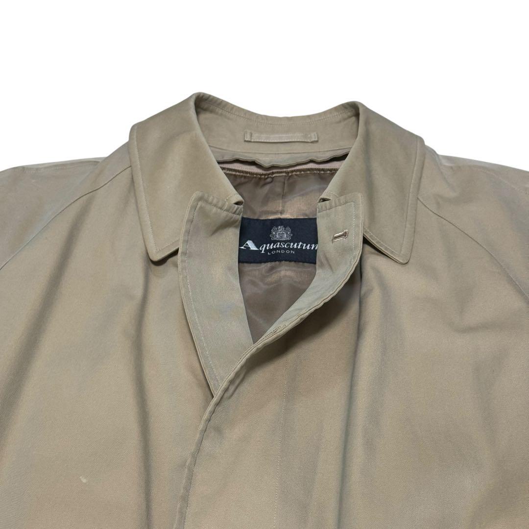 アクアスキュータム カシミヤウール　ライナー付 ステンカラーコートベージュ XL