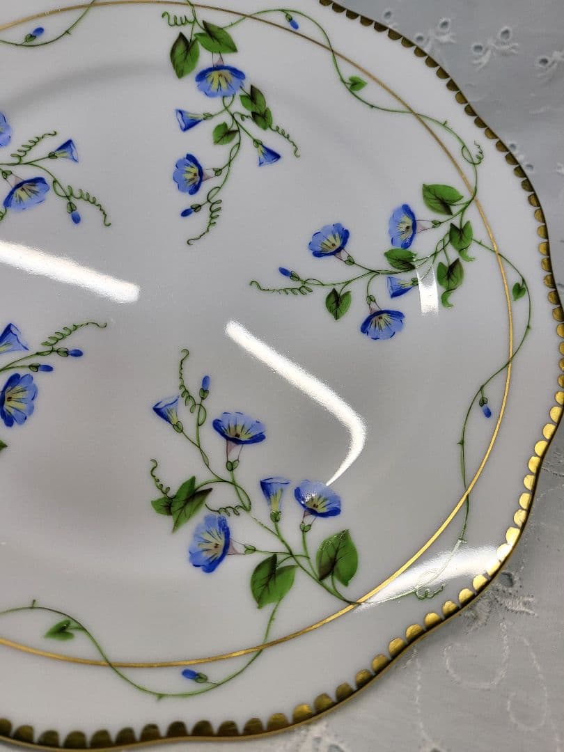 2枚✨未使用近✨高級✨ヘレンド モーニンググローリー 朝顔 プレート デザート皿