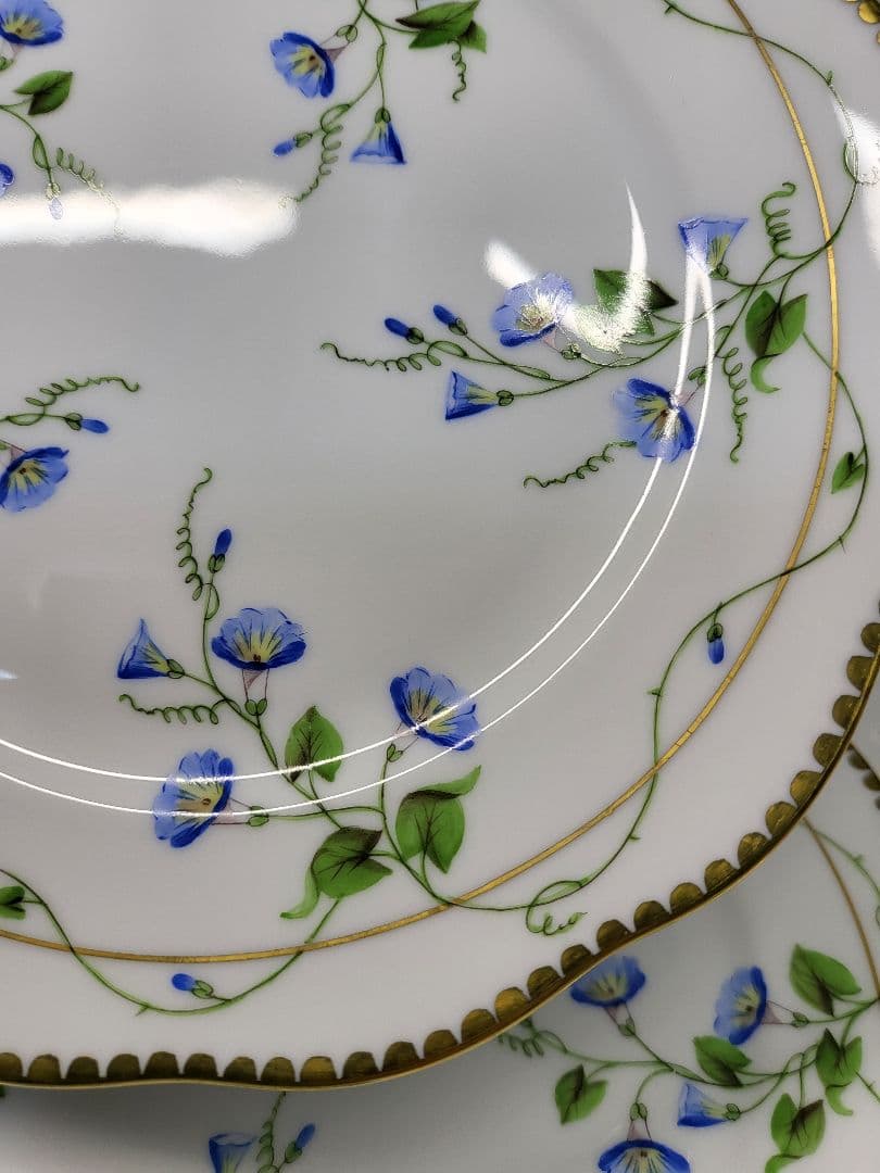 2枚✨未使用近✨高級✨ヘレンド モーニンググローリー 朝顔 プレート デザート皿