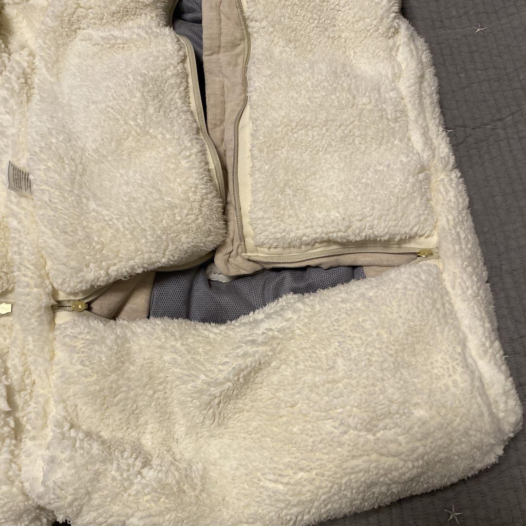 【美品】エアバギー 双子 ダウンフットマフ トップライン ベージュ　ベビーカー