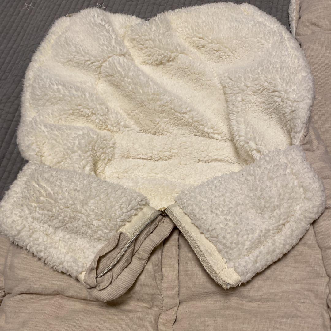 【美品】エアバギー 双子 ダウンフットマフ トップライン ベージュ　ベビーカー