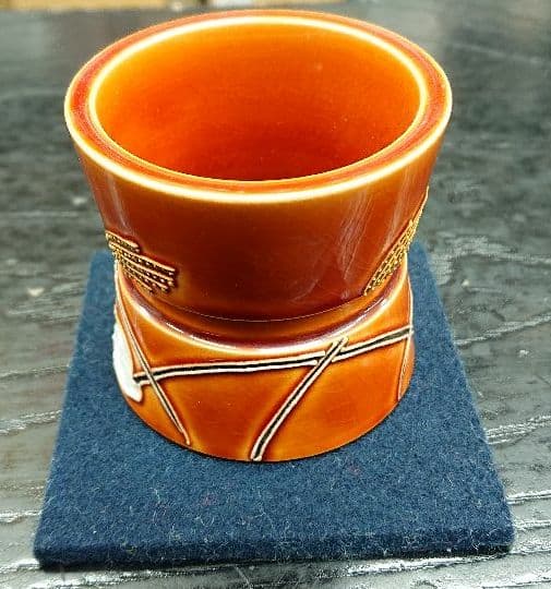 蓋置 赤茶交趾月兎蓋置 中村翠嵐作 共箱 茶道具 茶道