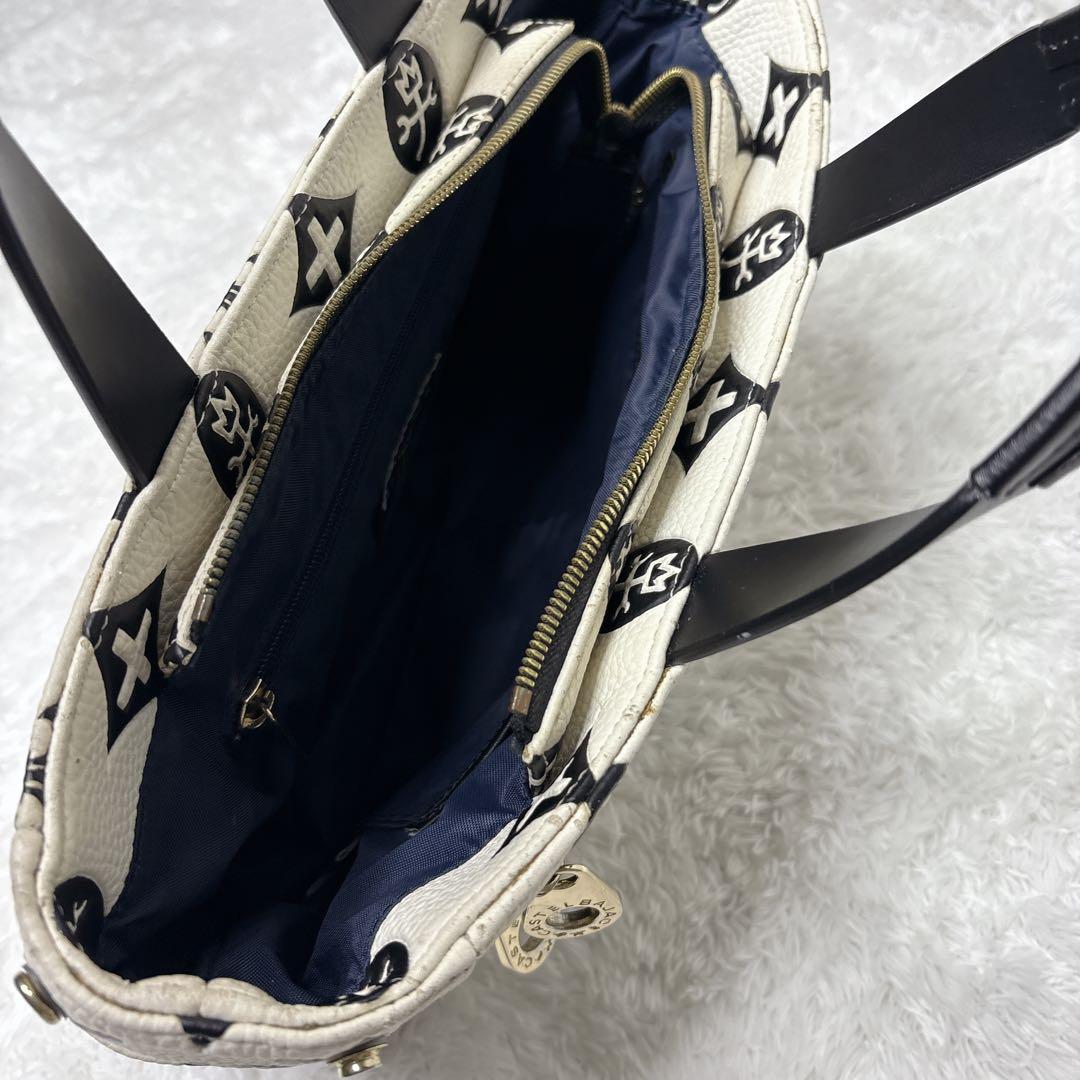 カステルバジャック トートバッグ ハンドバッグ 家紋 総柄 バイカラー