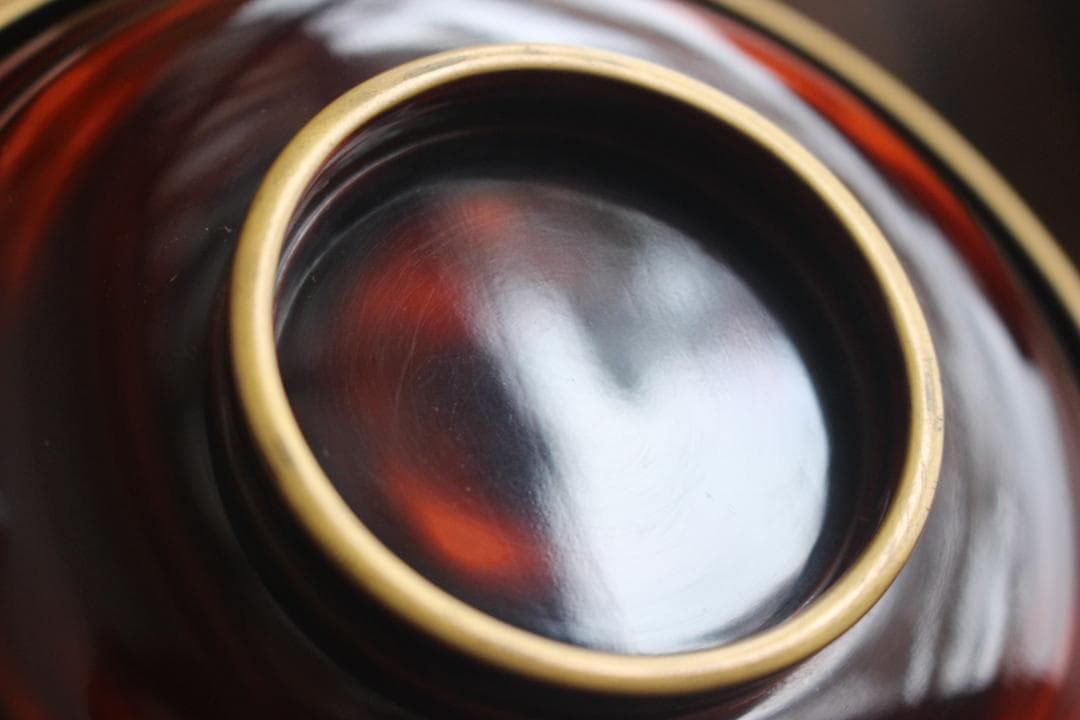 時代逸品！風情ある曙塗に優美な緞子蒔絵の映えるお椀2点（検輪島塗吸い物椀蒔絵椀