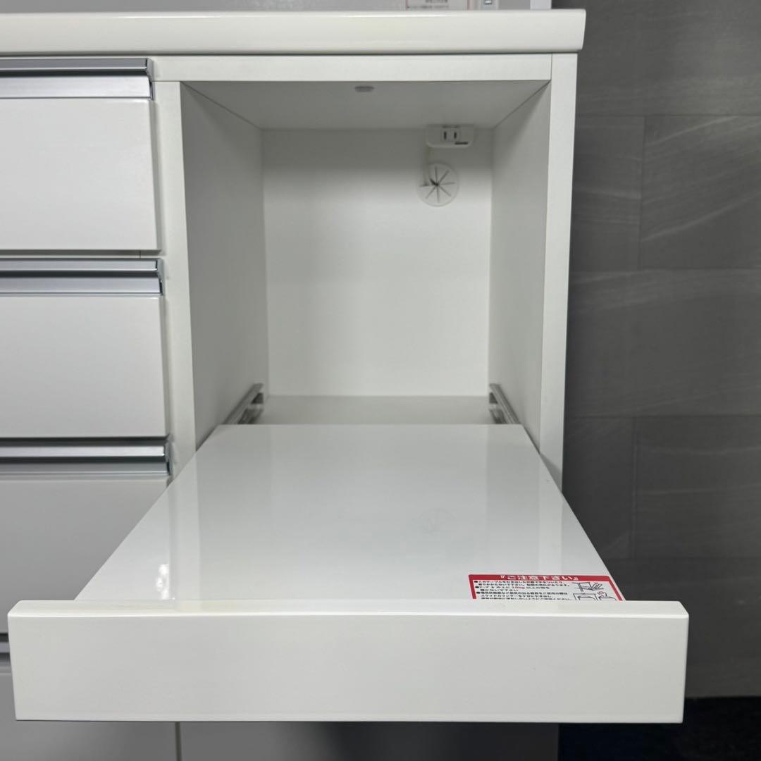 ニトリ 食器棚 幅90cm キッチンボード ホワイト 白 d5217